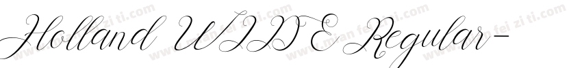 Holland WIDE Regular字体转换